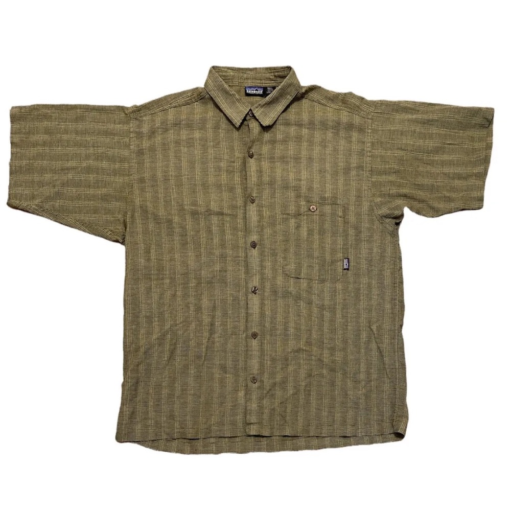 PATAGONIA ORGANIC COTTON BUTTON DOWN SHIRT SHORT SLEEVE MEN’S LARGE